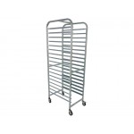 Mobile Bakers Rack - 16" Tray x18 - 1.97m Tall with Wheels