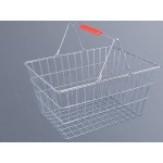Supermarket Wire Shopping Basket Chrome Steel