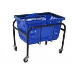 Supermarket Shopping Basket & Mobile Stand - BLUE