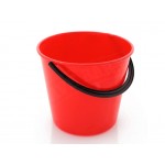 Plastic Bucket with Handle 9.6L RED