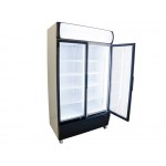 900L Upright Display Cooler Fridge - Double Glass Door Chiller
