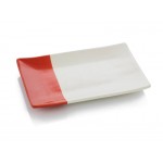 Rect. Plate 18*12cm  Porcelain Red