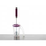 Hand Pumped Spinning Egg Whisk Beater with Cup - Purple