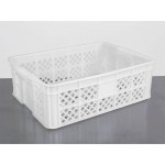 Plastic Storage Bin Basket Crate WHITE 35L