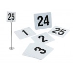 Table Number Stands x25 and Table Number Set 1-25 - WHITE