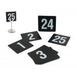 Table Number Stands x25 and Table Number Set 1-25 - BLACK