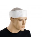Euro Chefs Cap with Mesh Top - White L