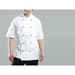 Chefs Double Breasted S/Sleeve White Jacket - L